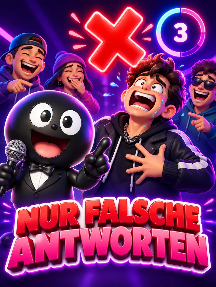Nur falsche Antworten — Szene aus Survize Party